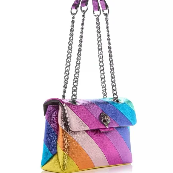 Kurt Geiger London Kensington Metallic Multicolor Leather Bag - with Tags - Picture 5 of 6